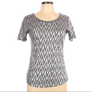 Andrea Jovine Gray Printed Short Sleeve T Shirt